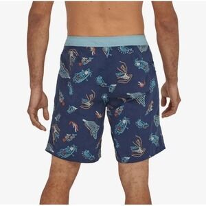 Patagonia Wavefarer Board Shorts Clean Currents Tidepool Beach Blue Mens Size 38
